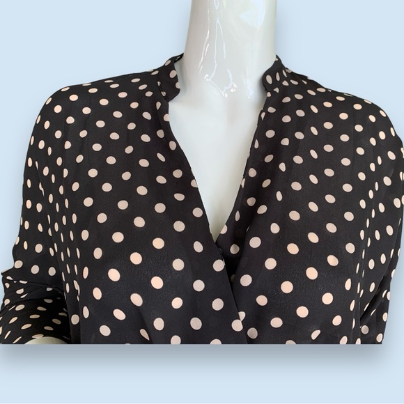 EIGHT SIXTY BLACK/WHITE POLKA DOT MINI DRESS. WOMEN’S SIZE X-SMALL/SMALL - Picture 5 of 7